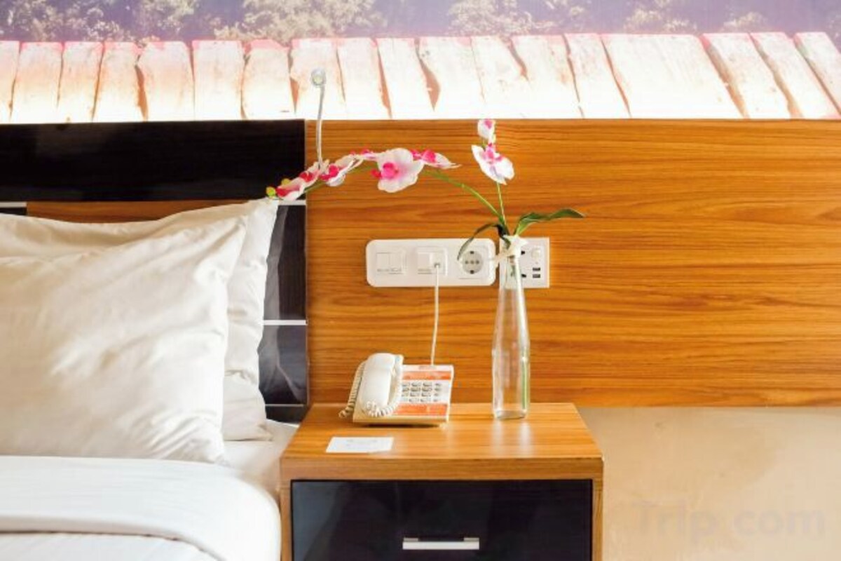 Desk, blackout curtains, free WiFi, bed sheets