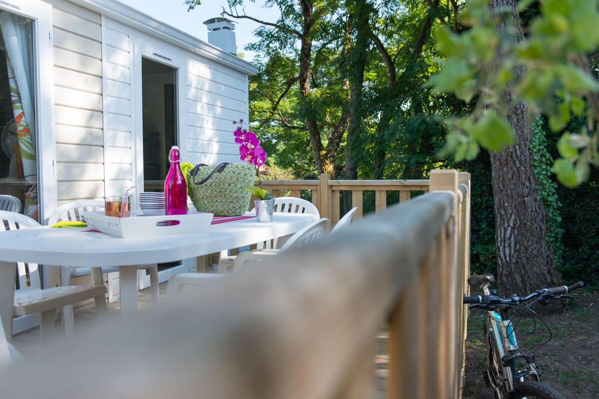 Luksus-mobile home - 3 soveværelser - terrasse (Excellence) | Terrasse/gårdhave