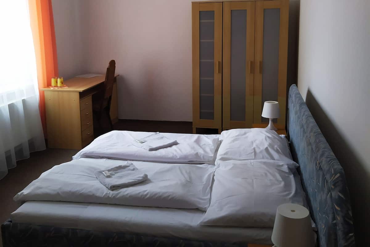 Basic Tek Büyük Yataklı Oda, Ortak Banyo | Masa, güneşlik/perde, portatif/ilave yatak, ücretsiz kablosuz İnternet