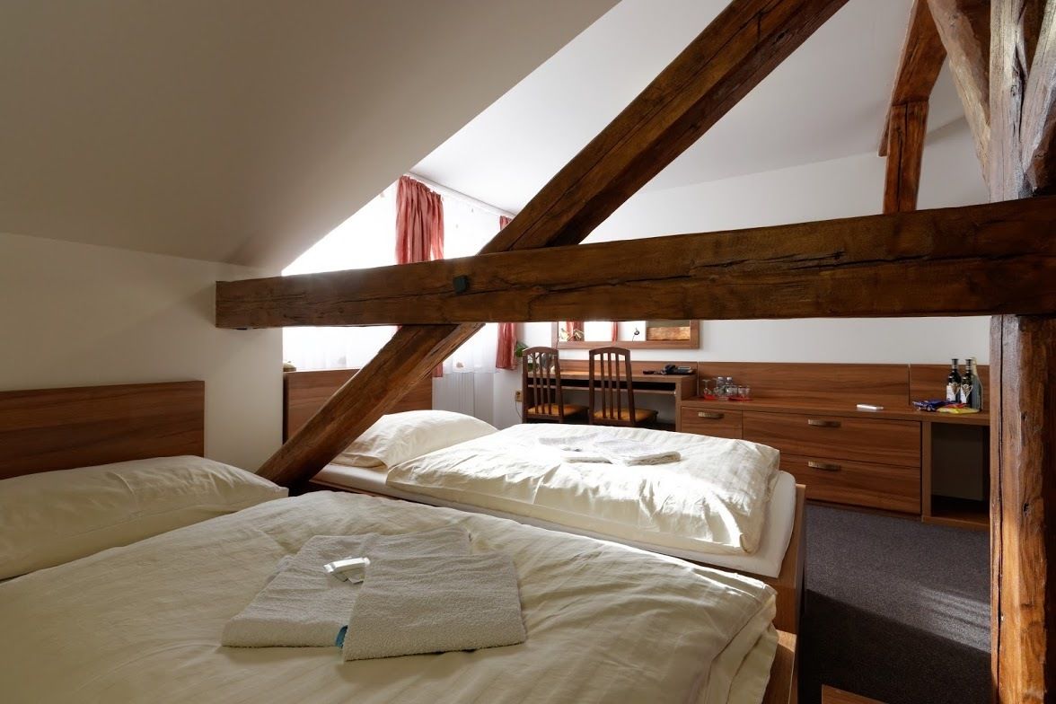 double or twin room, private bathroom (attic) | desk, blackout curtains, rollaway beds, free wifi