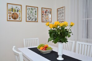 Superior Suite, 2 Bedrooms, Kitchen | Living area | Flat-screen TV - Mivos Prague Apartments Vltava (Prague)