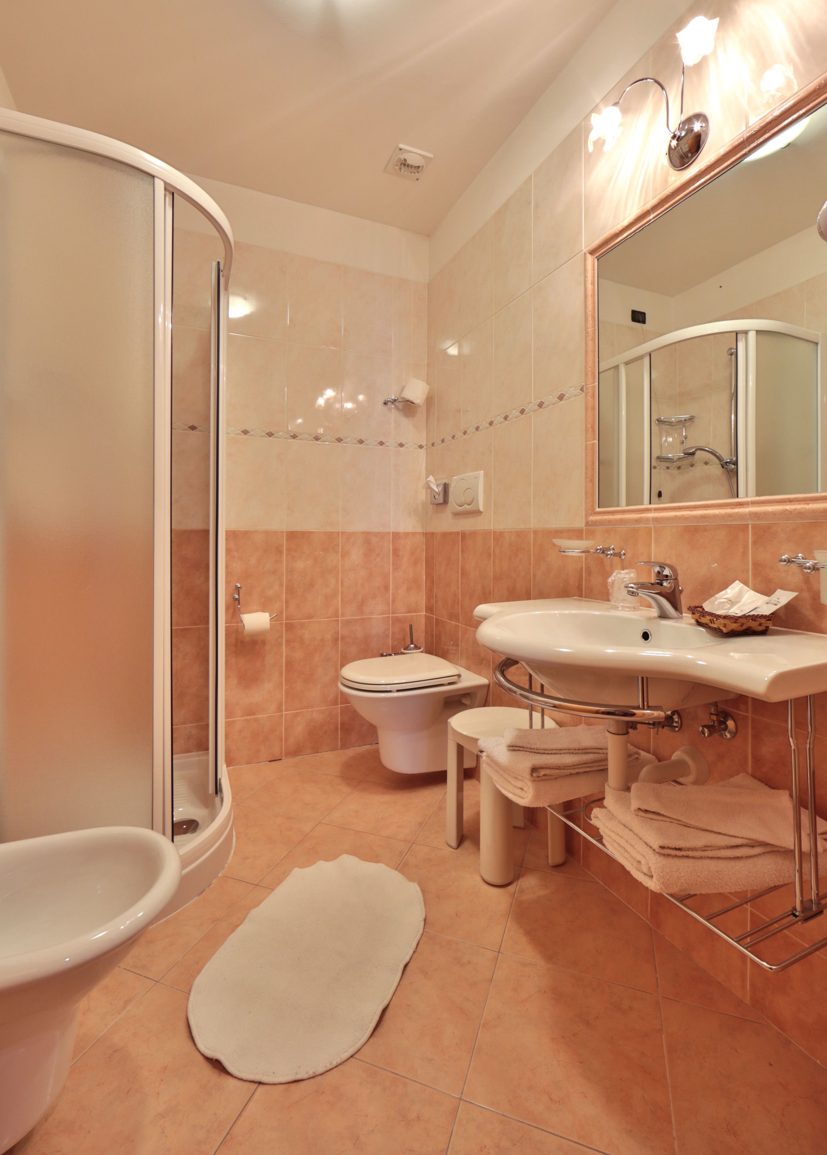 shower, rainfall showerhead, free toiletries, hair dryer