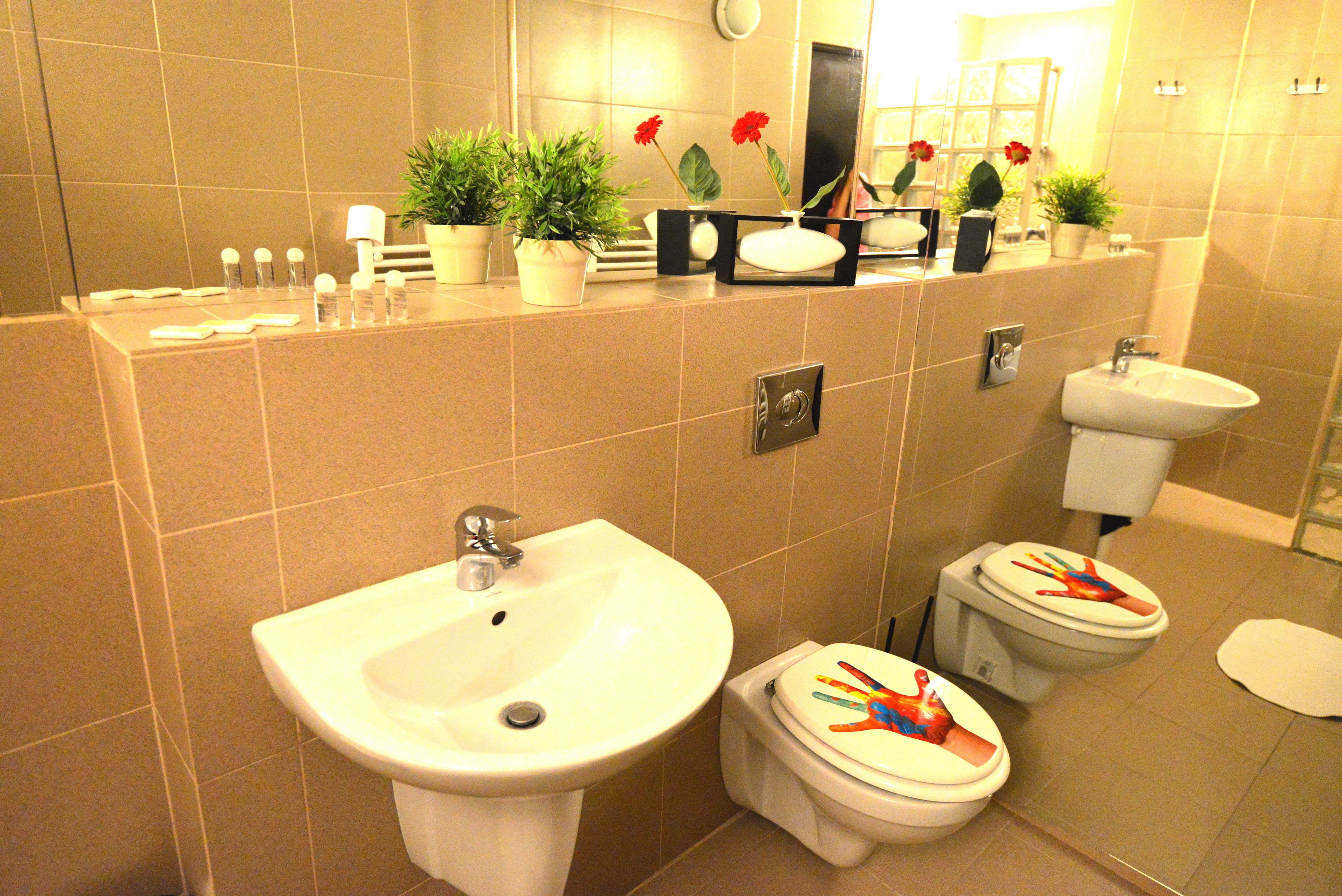 deluxe suite | bathroom | shower, free toiletries, hair dryer, towels