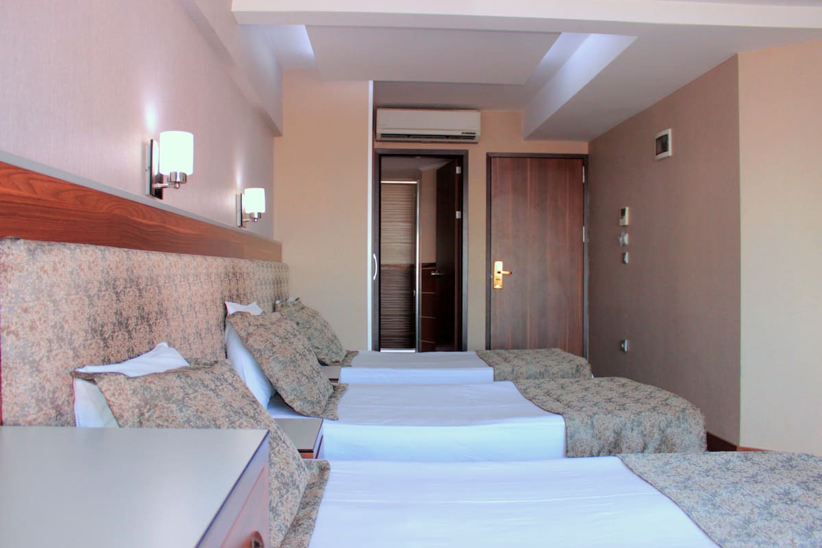 Minibar, caja de seguridad en la habitación y escritorio