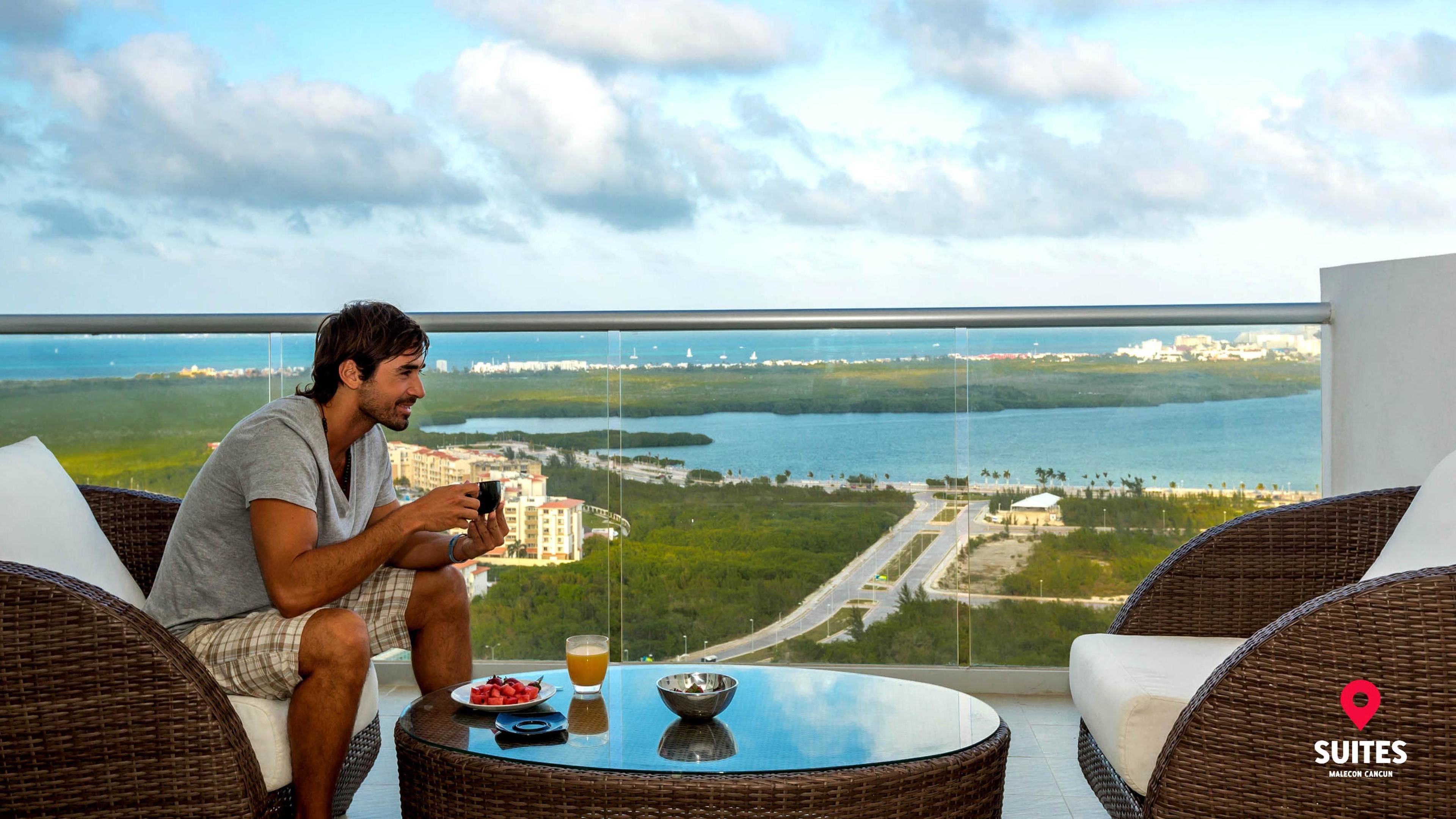 deluxe suite, 1 bedroom, kitchen, sea view | balcony