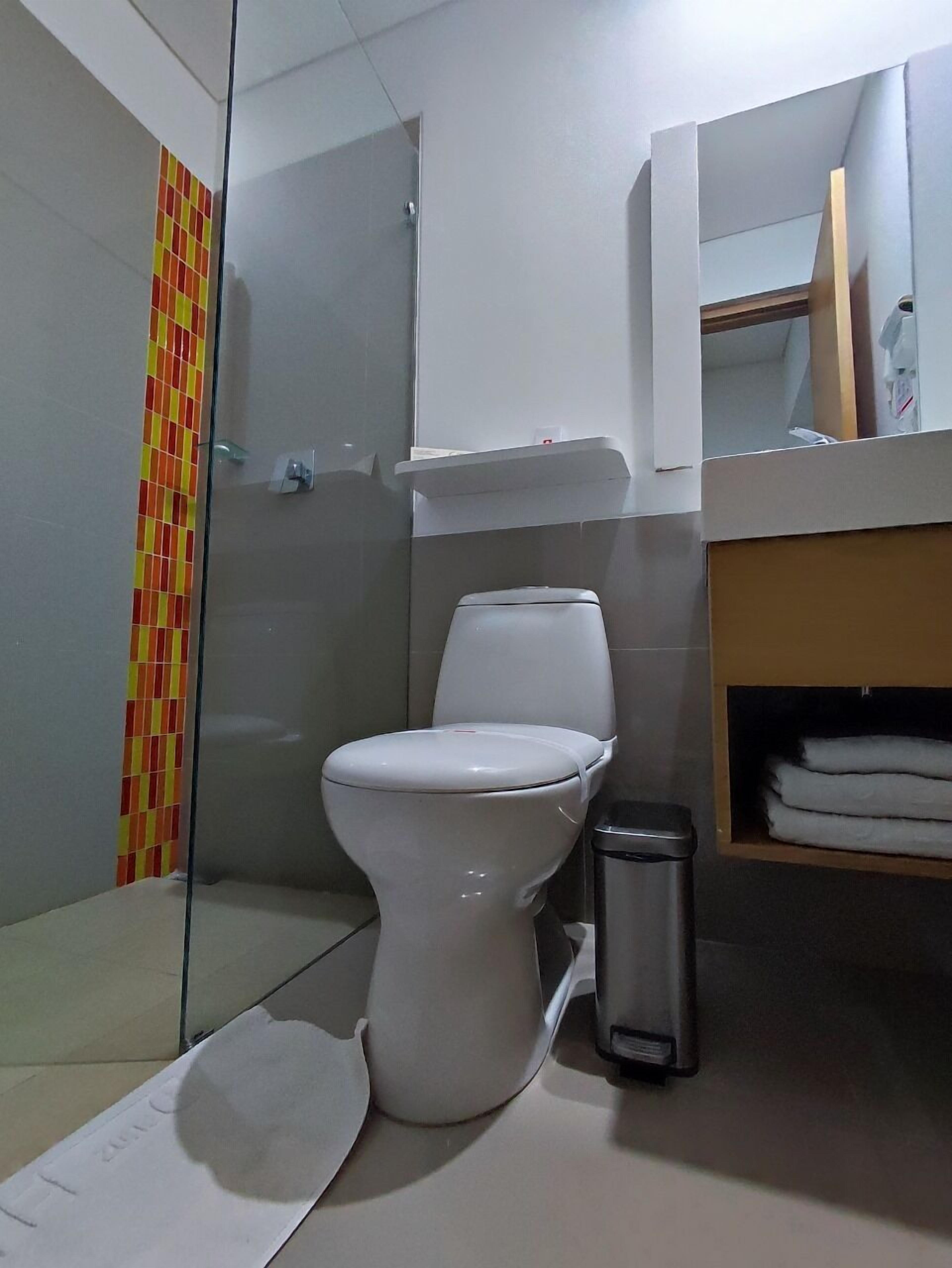 free toiletries, hair dryer, towels