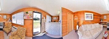 Fridge, microwave, coffee/tea maker