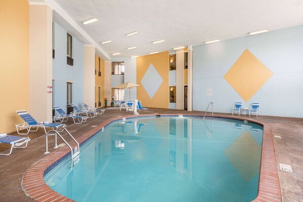 Indoor pool, open 7:00 AM to 10:00 PM, sun loungers