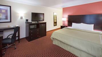 Desk, blackout drapes, iron/ironing board, WiFi (free)