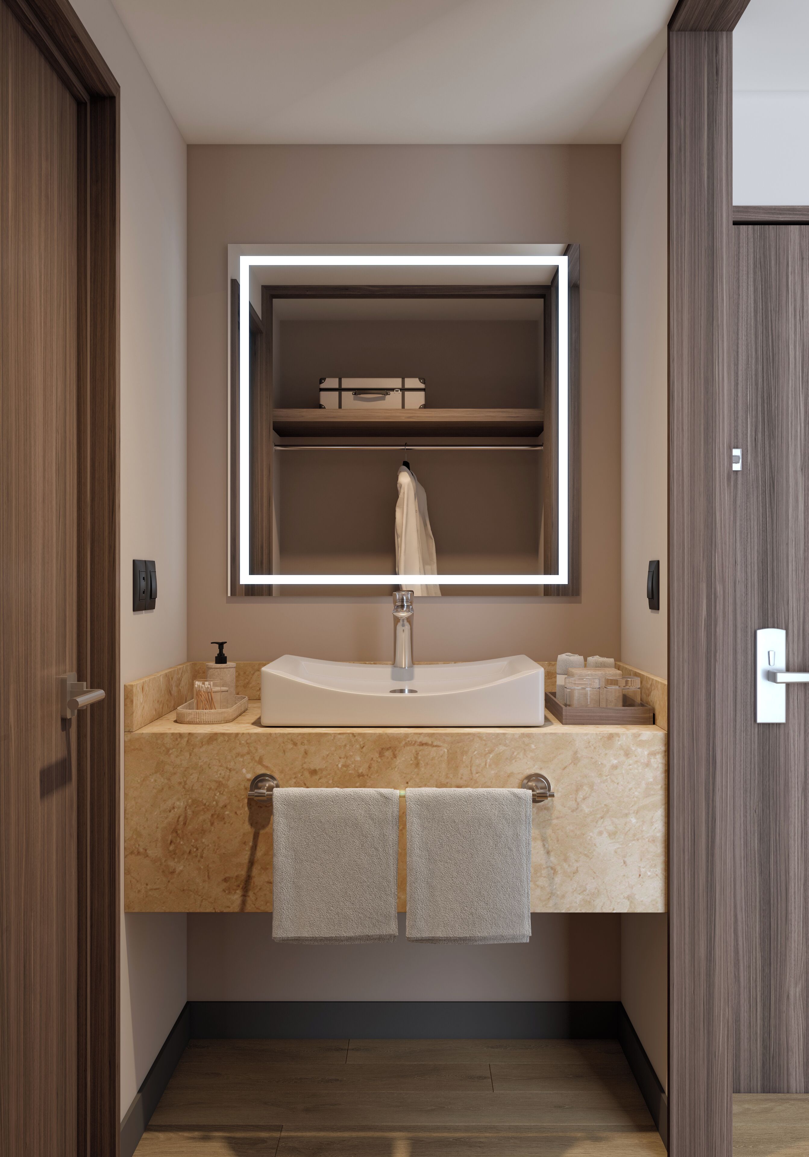 Articles de toilette gratuits, sèche-cheveux, serviettes fournies