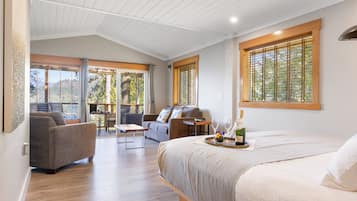 50-inch flat-screen TV with satellite channels, TV, streaming services