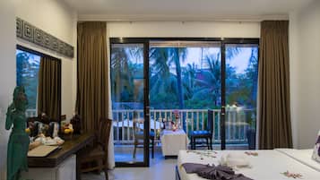 Deluxe Twin balcony with pool view | View from room