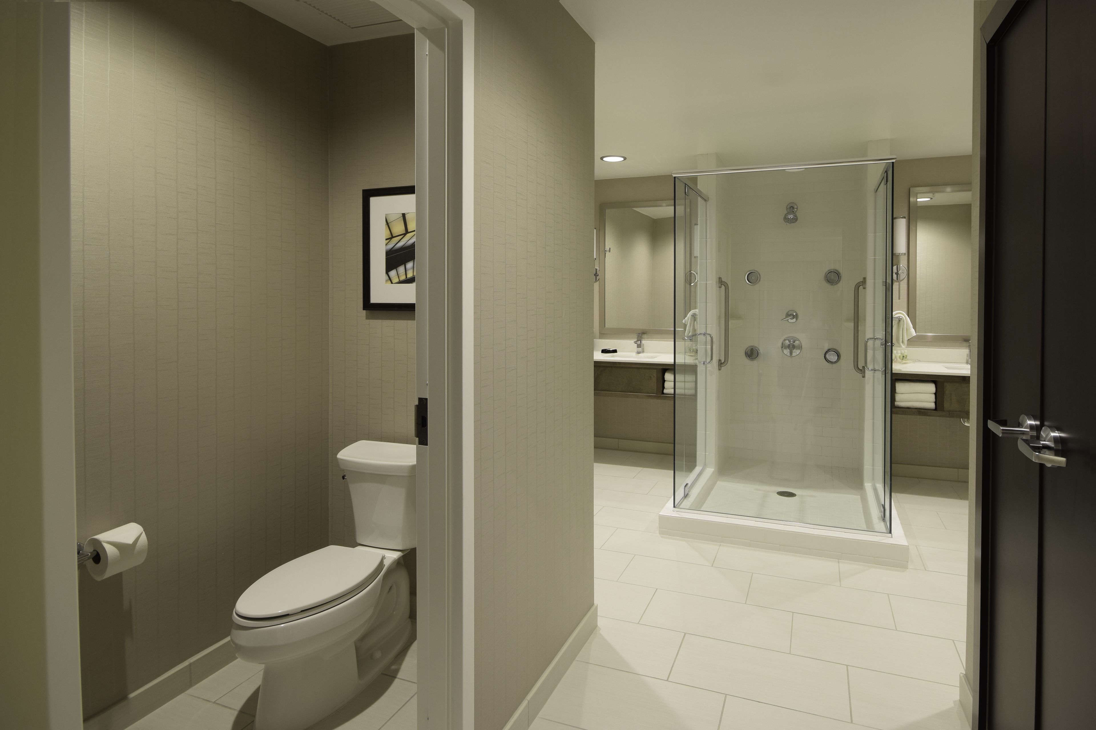 free toiletries, hair dryer, towels, soap