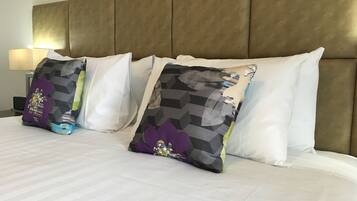 Premium bedding, pillowtop beds, minibar, in-room safe