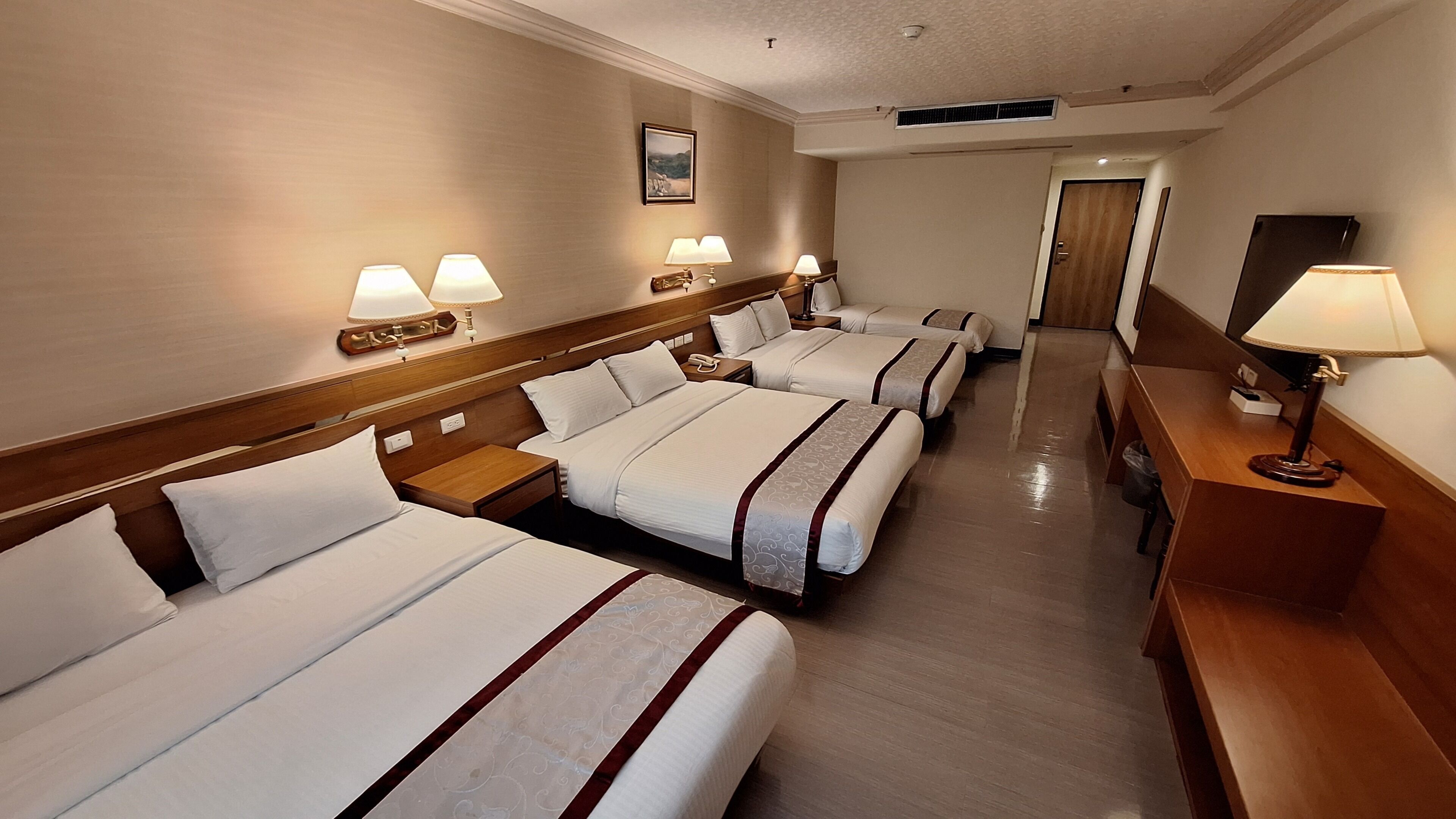 Standard Room, Multiple Beds | 1 bedroom, in-room safe, desk, laptop workspace