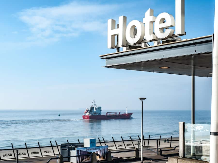 Uitzicht op strand/zee