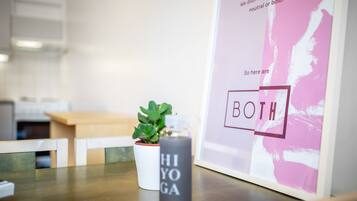 Desk, laptop workspace, free wired Internet, bed sheets