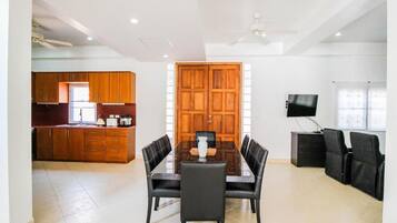 4 Bedrooms Pool Villa | Living area | 42-inch flat-screen TV with cable channels, LCD TV