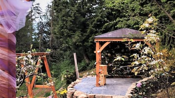 Outdoor wedding area