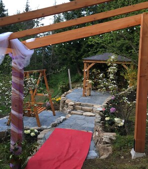 Outdoor wedding area