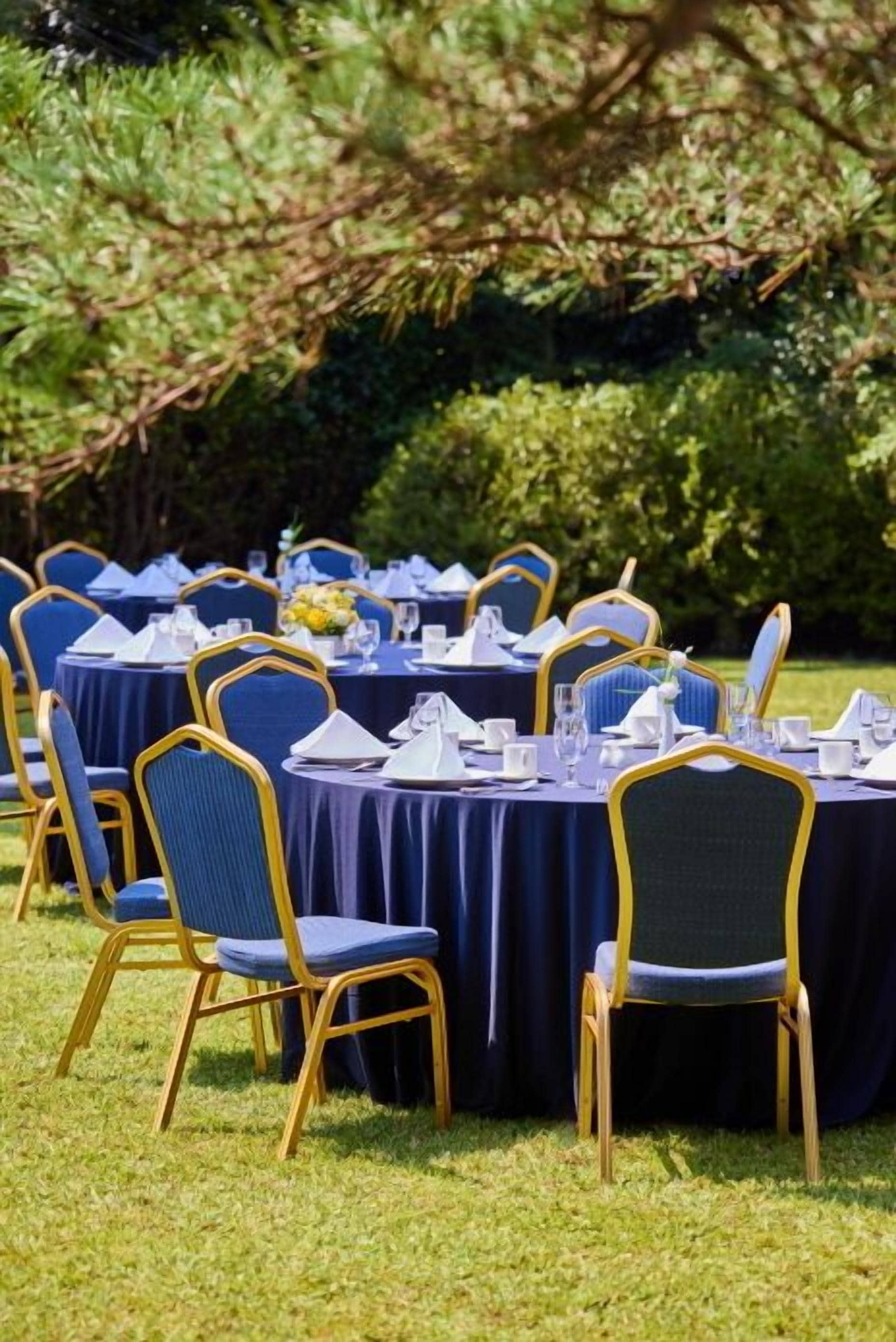 outdoor banquet area