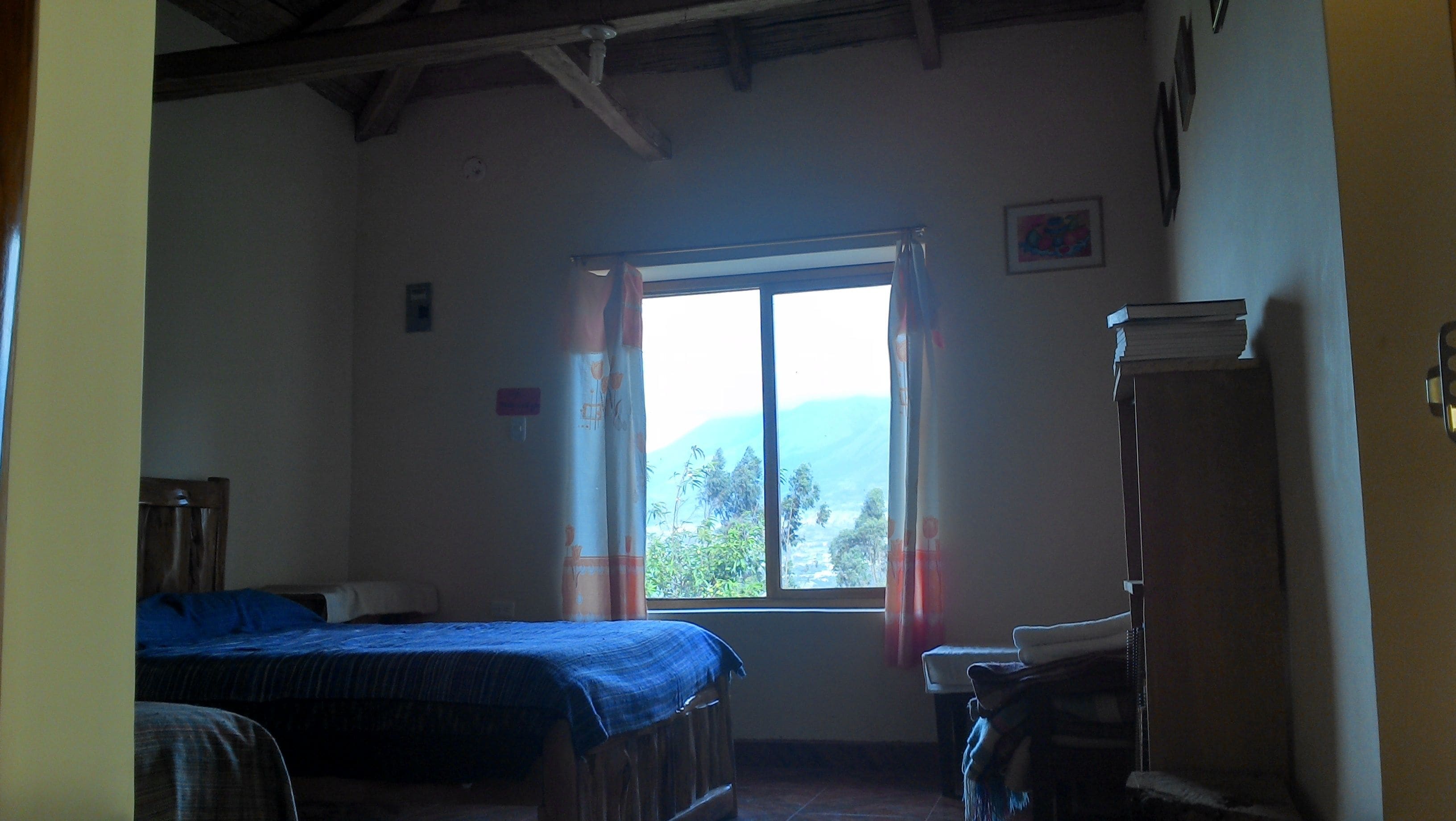 Desk, laptop workspace, free WiFi, bed sheets