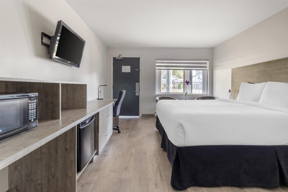 Habitació estàndard, 1 llit de matrimoni gran, accessible, no fumadors (Walk-in Shower) | 1 dormitori i espai de treball apte per a portàtils