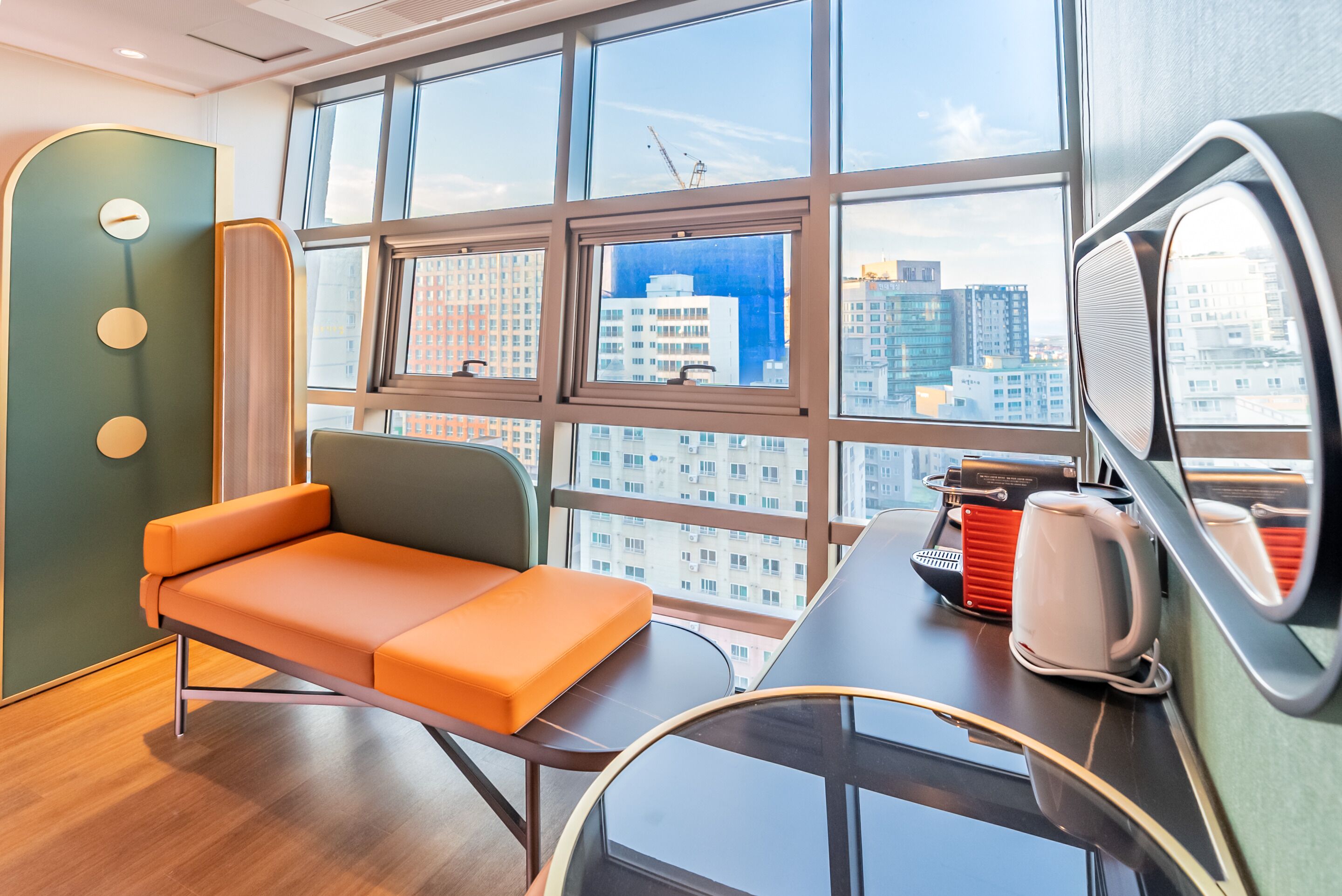 premium twin room, city view | 1 bedroom, desk, laptop workspace, blackout curtains