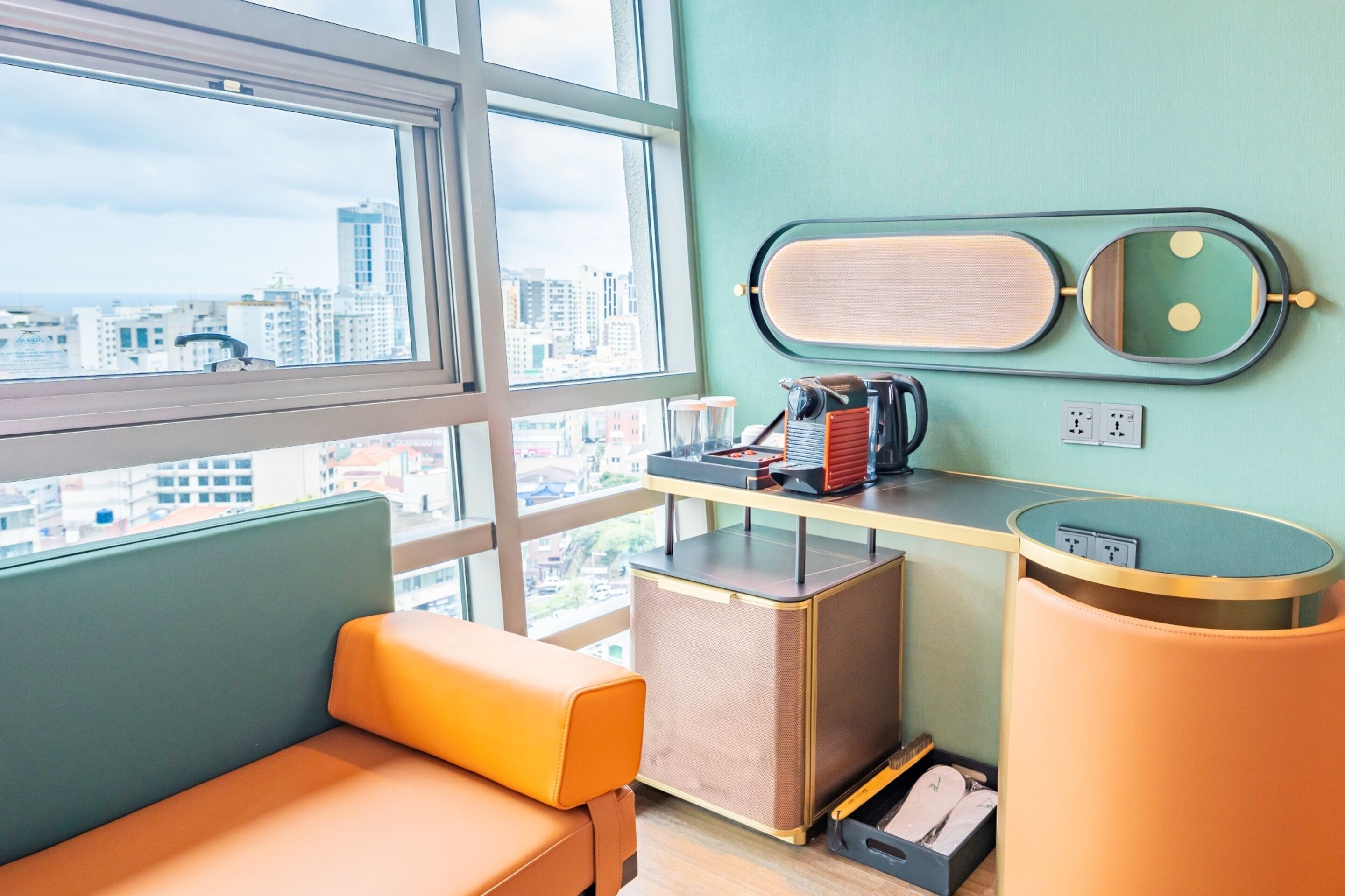 premium double room, city view | 1 bedroom, desk, laptop workspace, blackout curtains