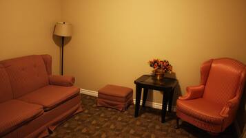 32-inch TV with cable channels, pay movies