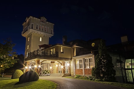 Front of property – evening/night. The Briars Resort & Spa