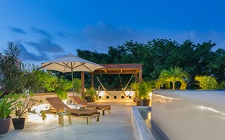 Outdoor pool, open 8:00 AM to 10:00 PM, sun loungers