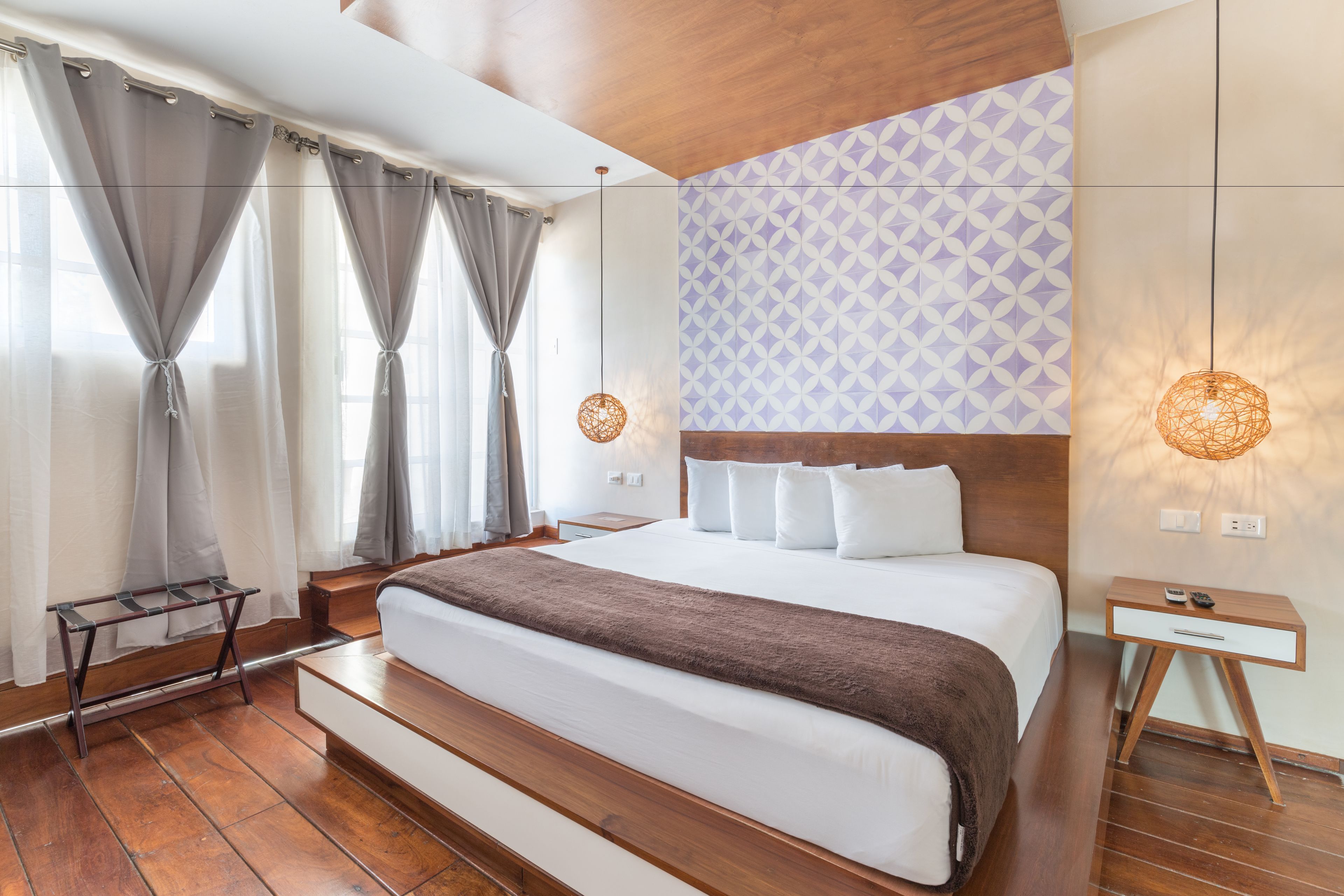 luxury loft | in-room safe, blackout curtains, free wifi, bed sheets