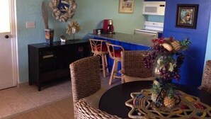 Comfort Condo, 2 Bedrooms, Beach View, Beachside | In-room dining - Mermaid Retreat Regattas #15 by Living Easy Abaco (Marsh Harbour)