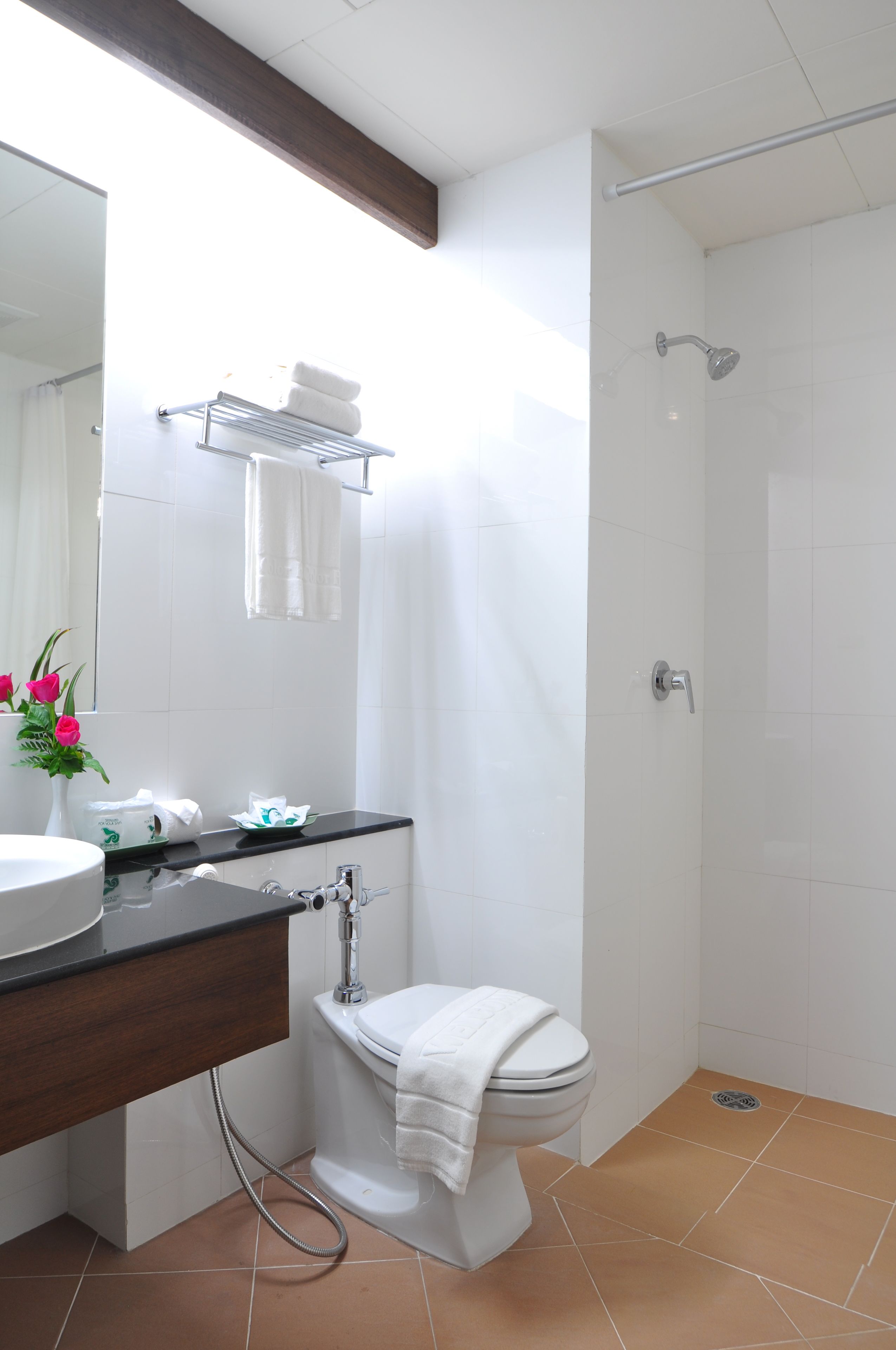 淋浴设施、免费洗浴用品、吹风机、毛巾