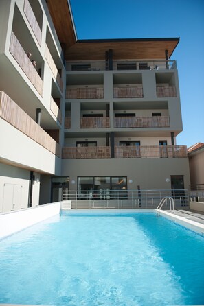 Indoor pool, seasonal outdoor pool