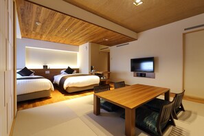 Luxury-Zimmer, Nichtraucher (Japanese Western) | Zimmersafe, Schreibtisch, kostenloses WLAN, Bettwäsche