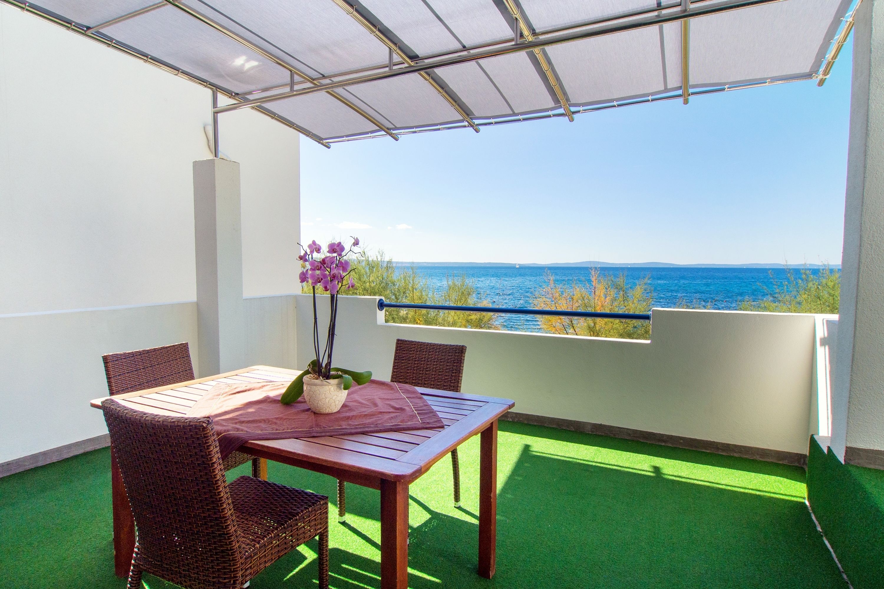 Panoramic Apartment, Terrace, Sea View | Outdoor dining