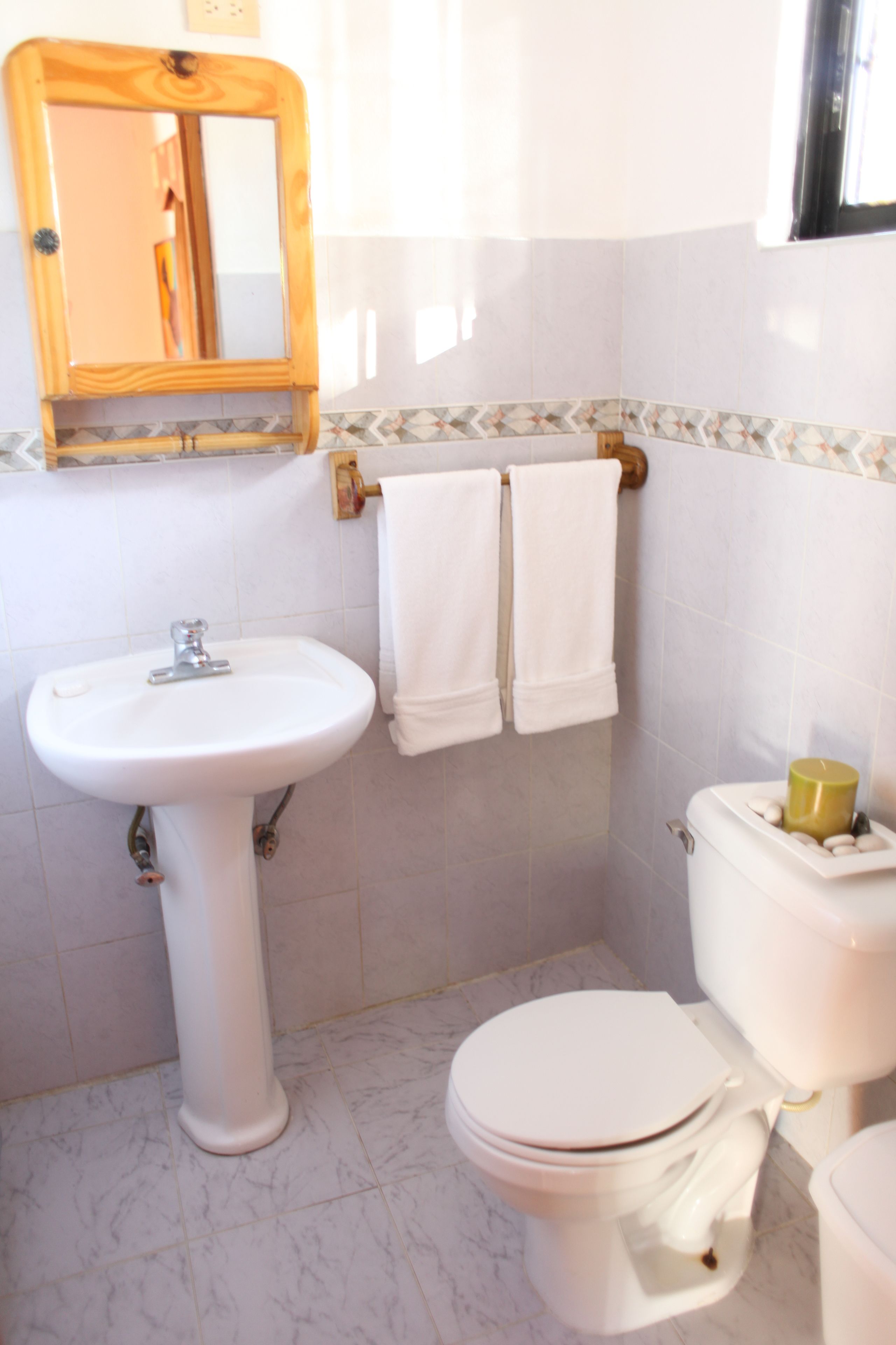 beachside room | bathroom | shower, free toiletries, hair dryer, towels