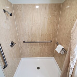 Economy Room, 1 King Bed, Accessible | Bathroom - River Inn Motel (San Antonio)