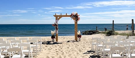 Outdoor wedding area