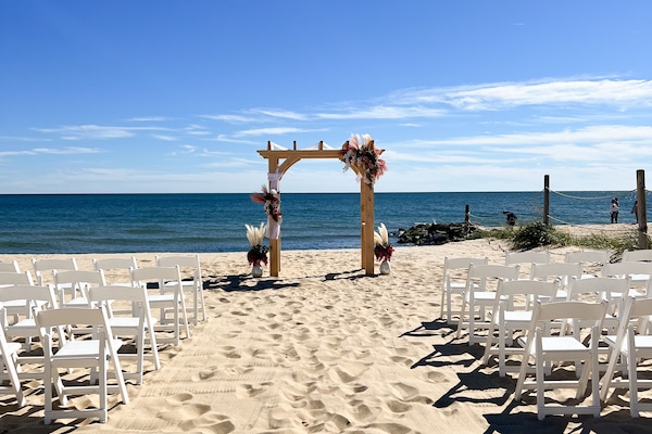 Outdoor wedding area