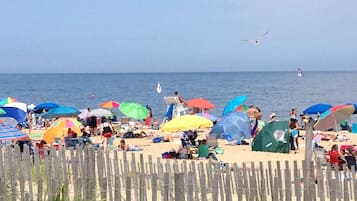 Beach nearby, beach umbrellas