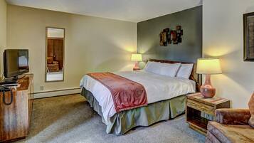 2 bedrooms, blackout curtains, iron/ironing board, free cots/infant beds