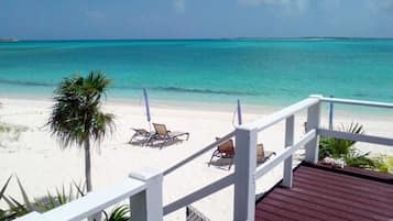 On the beach, white sand, beach towels, snorkelling