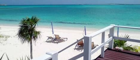 On the beach, white sand, beach towels, snorkelling