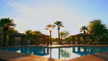 Outdoor pool, free cabanas