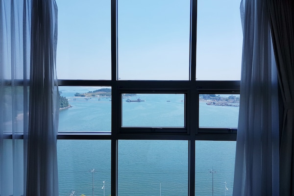 Vue sur la plage/lâocĂ©an