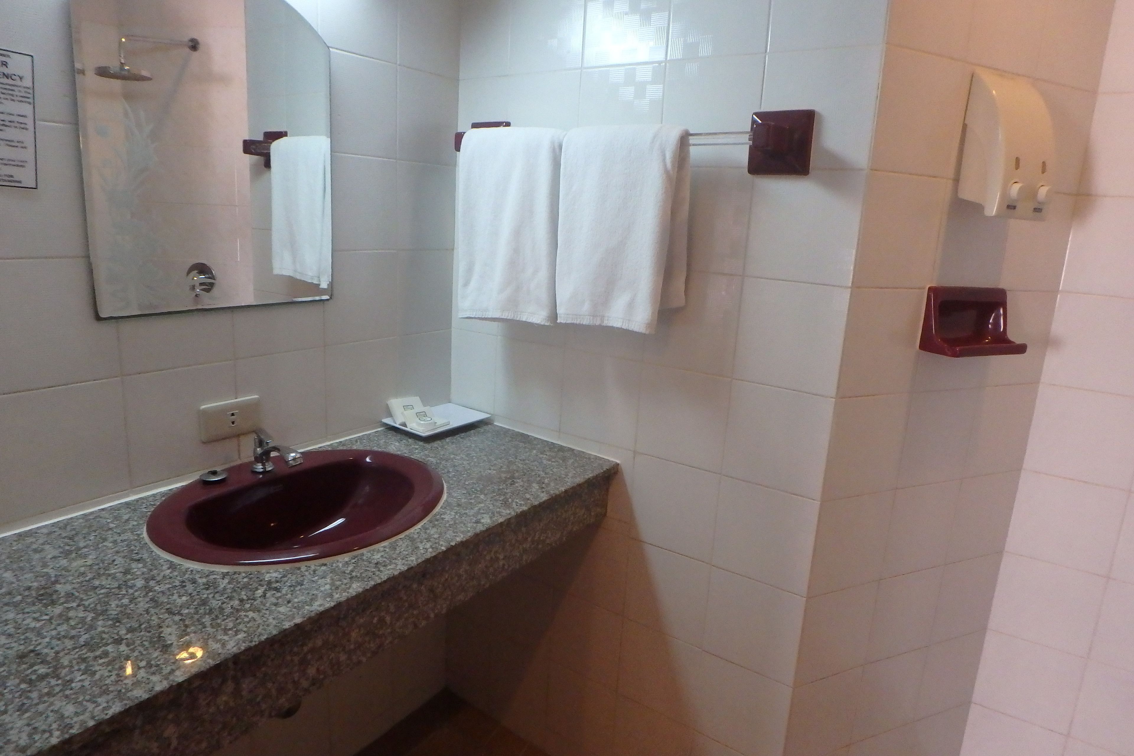 shower, free toiletries, towels