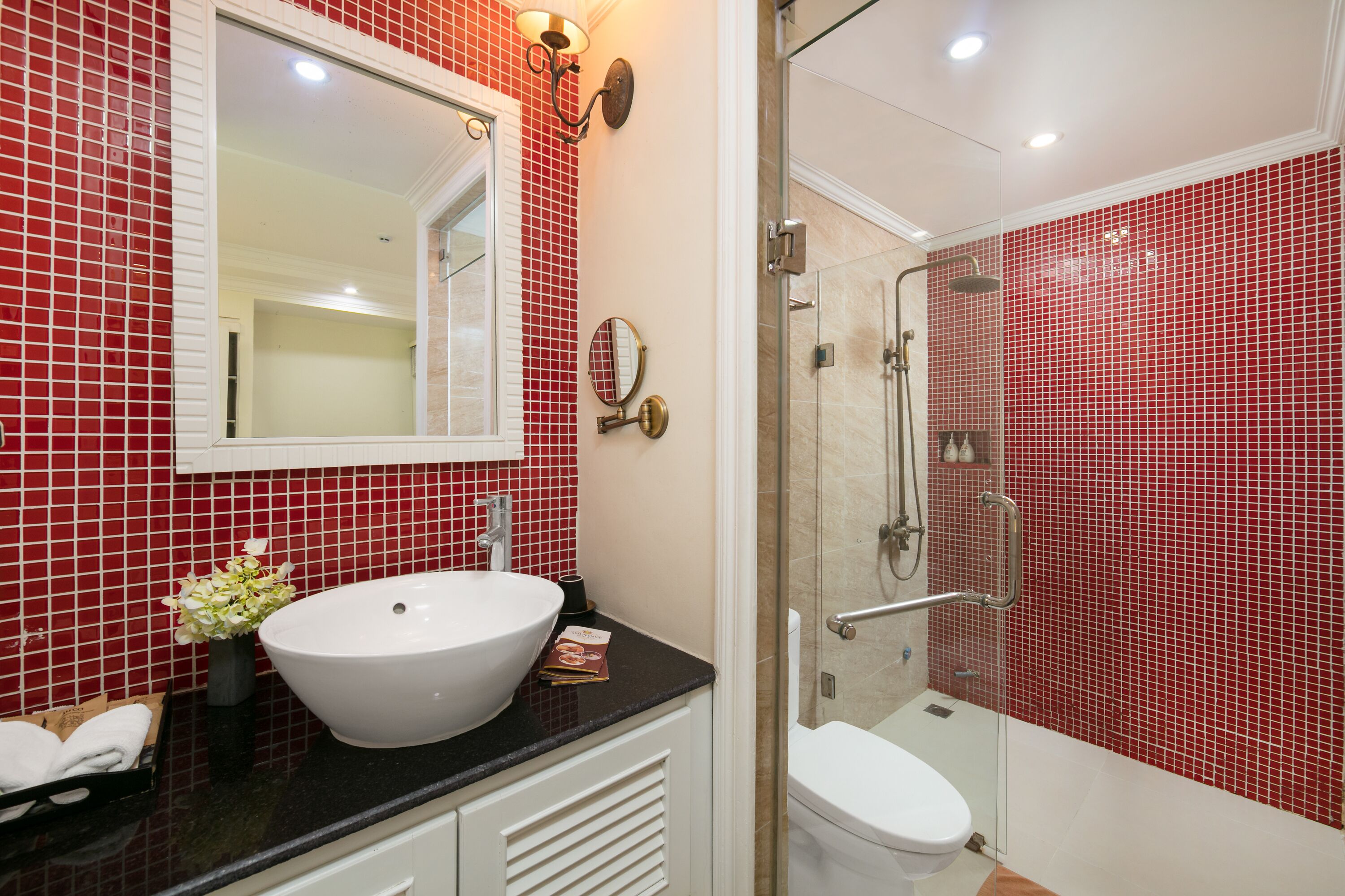 classic room, 1 double or 2 single beds | bathroom | shower, free toiletries, hair dryer, slippers